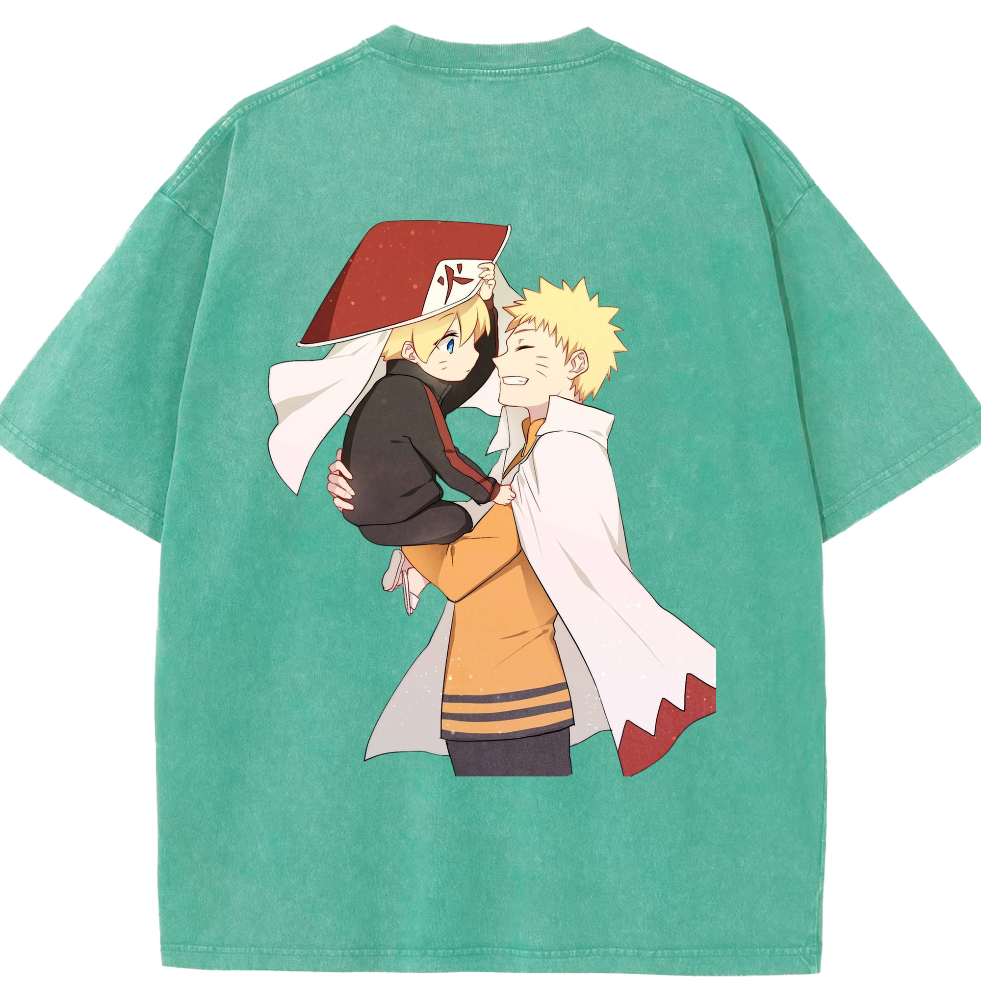 （画像用） NARUTO -ナルト- うずまき ナルト Uzumaki Naruto 綿100% ヴィンテージ風 半袖Tシャツ（背面プリント）